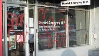 It was the second time the office was vandalised in less than a month.