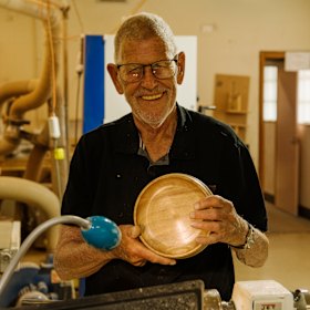 At 87, Paul Madsen is the oldest member of theParramatta District Men's Shed. The youngest is 28. 