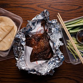 The signature crispy roast duck from Holy Duck! in Chippendale. 