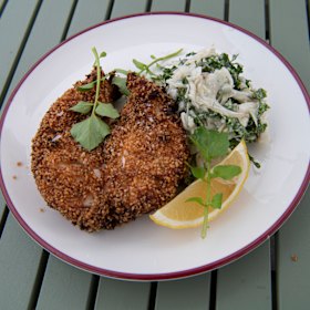 Fried chicken at Navy Bear in Darling Point .