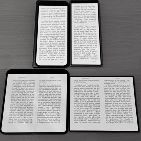 The same ebook on Pixel 9 Pro Fold (left) and Galaxy Z Fold6 (right).