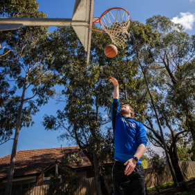 Researcher Patrick Owen is playing basketball again.