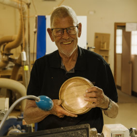At 87, Paul Madsen is the oldest member of theParramatta District Men's Shed. The youngest is 28. 