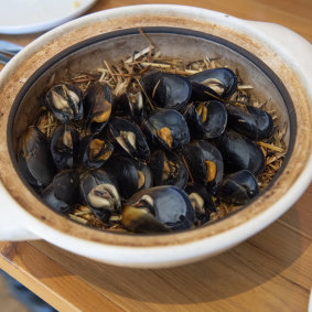 Standout dish: The mussels cooked in lucerne hay.
