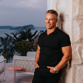 Jason Johnson in his former renovated home La Palma.