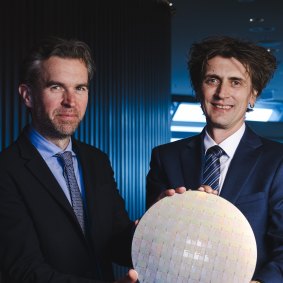 Os cofundadores australianos da PsiQuantum, Jeremy O'Brien e Terry Rudolph.