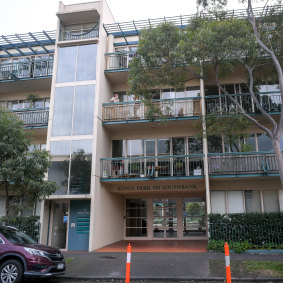 A Southbank apartment complex caught up in COVID infections in June.