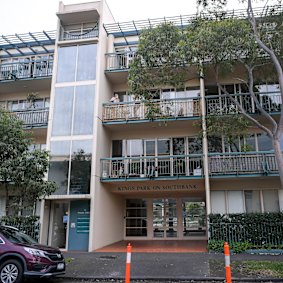 A Southbank apartment complex caught up in COVID infections in June.