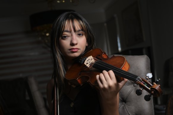 Sogol Moradi, a student with  Melbourne Youth Orchestras.