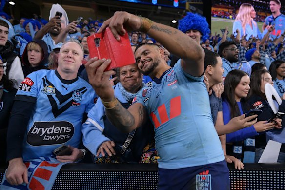 Latrell Mitchell got the job done for the Blues.