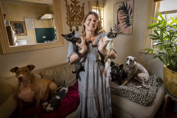 Brunswick resident Jasmine Owen has five cats and four dogs.