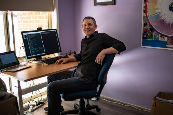 Joel Baltaks is a software engineer who is enjoying working from his North Richmond home.
