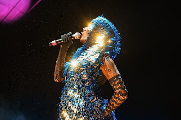 There is a costume change for almost every song at Jones' Palace Foreshore concert.