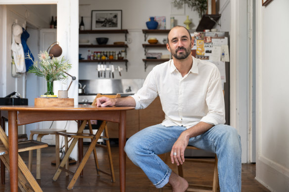 Architect Sascha Solar-March had experienced both living with a partner and living alone before finding his “dream set-up” – renting in an informal co-op community among friends in a six-unit Bondi block.