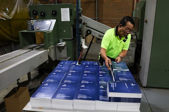 The 2026-27 federal budget comes off the printing presses in Canberra on Sunday afternoon.