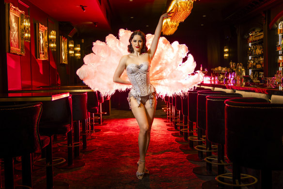Evana De Lune was the star burlesque dancer of the infamous Monash university Christmas party at Le Bar supper club in Beamauris.