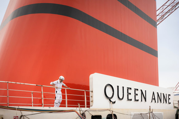 The iconic red funnel.