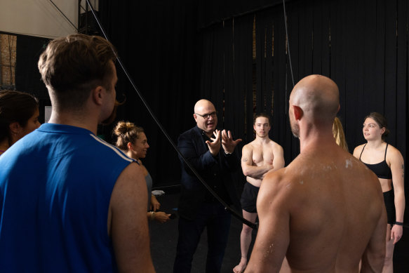 Lifschitz at the “terrifying” start of a
new work. He wants people to leave a Circa show “with strong, powerful emotions and big, rich thoughts in your head and heart”.
