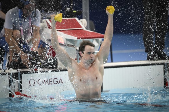Australian Cameron McEvoy wins gold in the 50m freestyle.