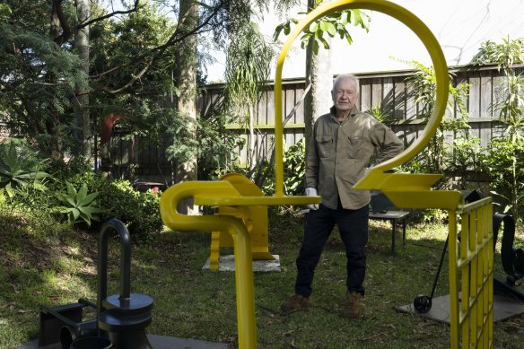 Artist Ron Robertson-Swann, Vault’s creator, outside his Sydney studio.