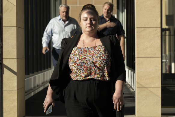 Lauren Cranston pictured leaving court last week.