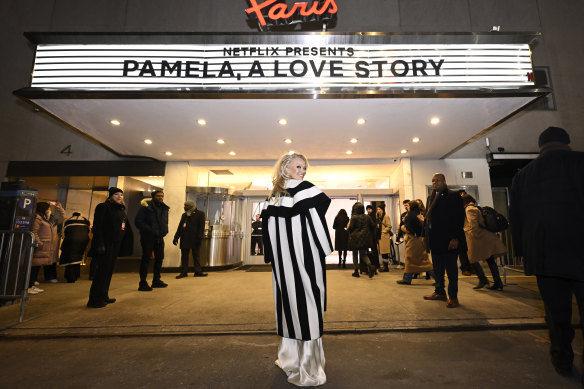 Anderson attends the “Pamela, a love story” NY Special Screening at The Paris Theatre on February 1.