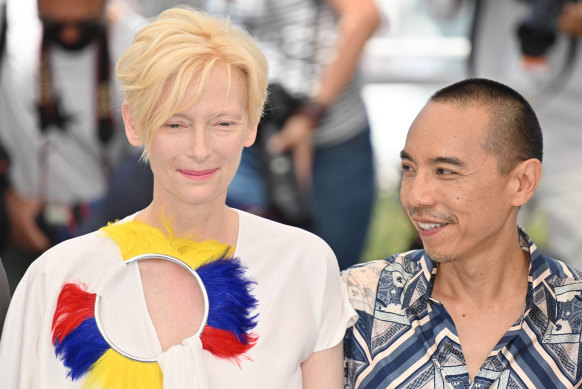 Tilda Swinton and  Apichatpong Weerasethakul in Cannes this month.