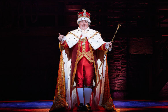 Brent Hill in all his regal glory as King George III. 