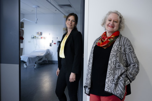 Associate Professor Natalie Taylor, left, and cancer patient advocate Kathryn Leaney both consulted on the precision oncology clinic. 