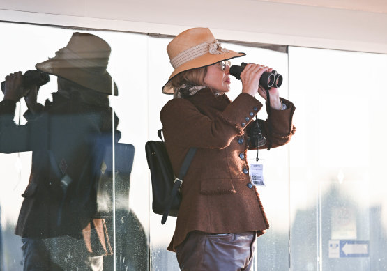 Gai Waterhouse oversees stayer Eliyass’s gallop at Caulfield on Tuesday before the Caulfield Cup.