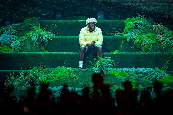 Tyler, the Creator in concert at Qudos Arena, Sydney in 2022.