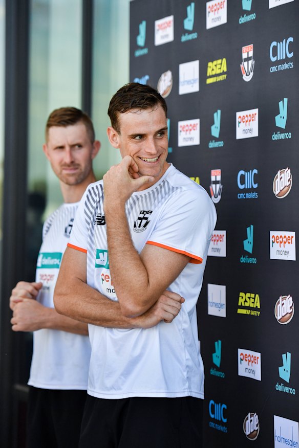 Shaun McKernan (left) and Hunter are looking forward to pushing their claims with the Saints.