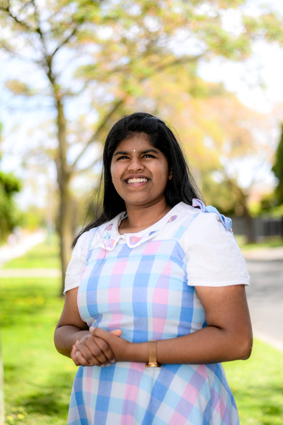 Thiruavani is keen to get out into the world once Year 12 is over, to drive and be reunited with family in India.