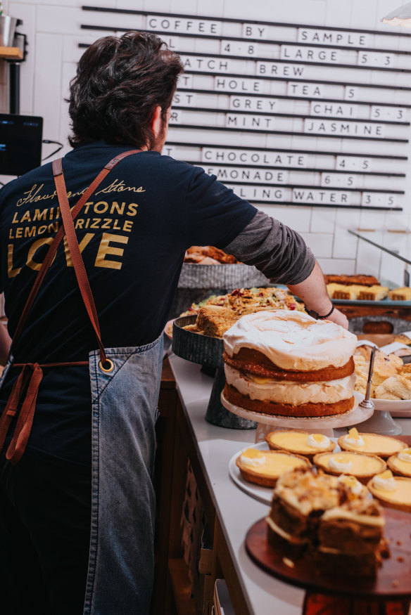 Behind the scenes at Flour and Stone. “I didn’t enjoy [owning it] for the longest time,” Ingram says. “Because I was really trying to drive the business to be successful … Then your heart becomes engaged.”