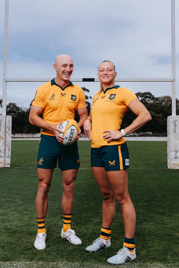 Aussie sevens star Jimmy “the Jet” Turner and Maddi Levi.