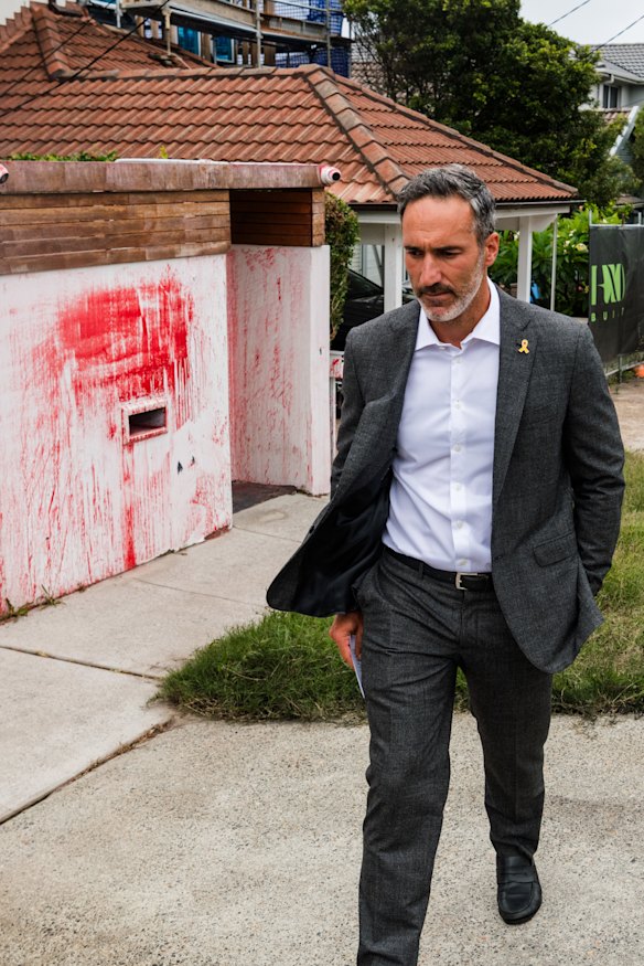 Alex Ryvchin visited his former home hours after the attack.