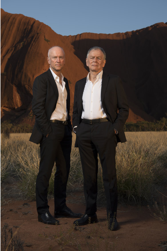 Former airline bosses Brett Godfrey, left, and Geoff Dixon, who created the Australian Walking Company.