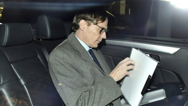 Chief Executive of Cambridge Analytica (CA) Alexander Nix, leaves the offices in central London after being suspended.