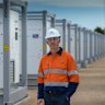 AGL CEO Damien Nicks at the site of the Torrens battery, which is now fully operational.