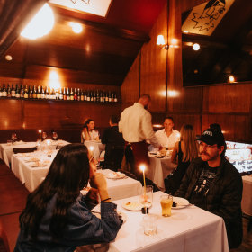The dining room. 