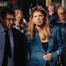Witness Shannon Kleindienst arrives at the ICAC office on Wednesday to give evidence.