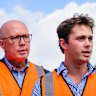 Peter Dutton and his son, Harry.