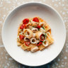 Calamarata pasta with sun-dried tomatoes, SA squid and white wine at Nico.