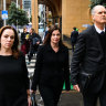 Super Retail Group has been accused of serious wrongdoing by its former top two lawyers, Rebecca Farrell (left) and Amelia Berczelly (centre).