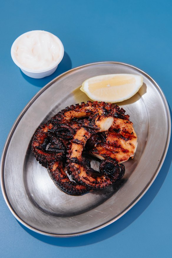 Grilled octopus. 
