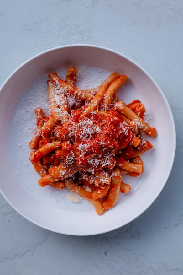 Rigatoni amatriciana.