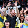 Harry and Meghan join in the Invictus Games fun.