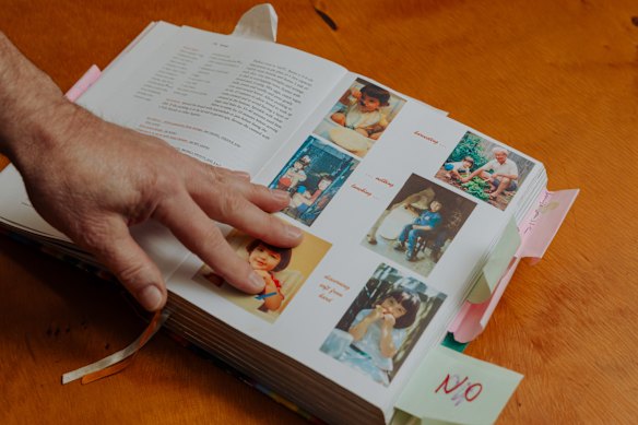 Barthel’s kitchen bible charts milestones in his daughter’s childhood.