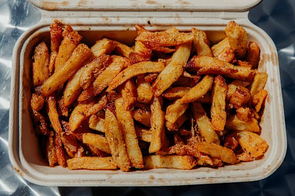 Perfected by Timothy Cassimatis, the chips at Olympic Meats a thing of beauty. 