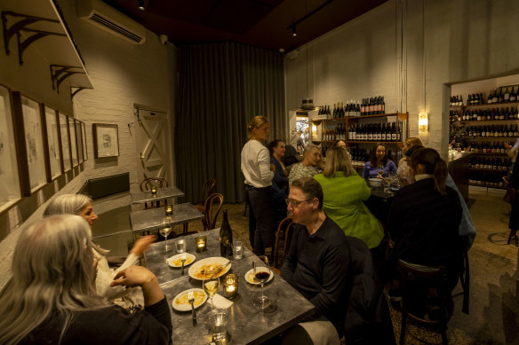 Albert’s Wine Bar has a range of seating options: cafe tables, banquettes, high communal tables, bar seating. 